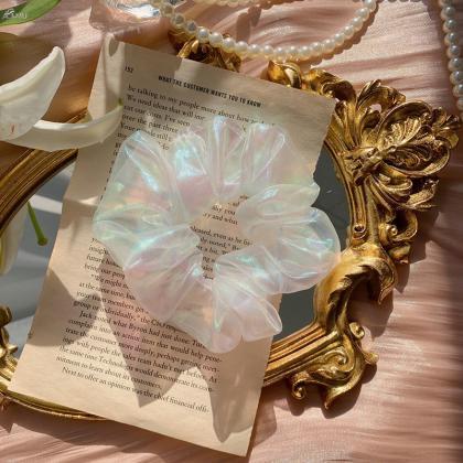 Aomu 2020 Women Shining White Organza Rubber Band..